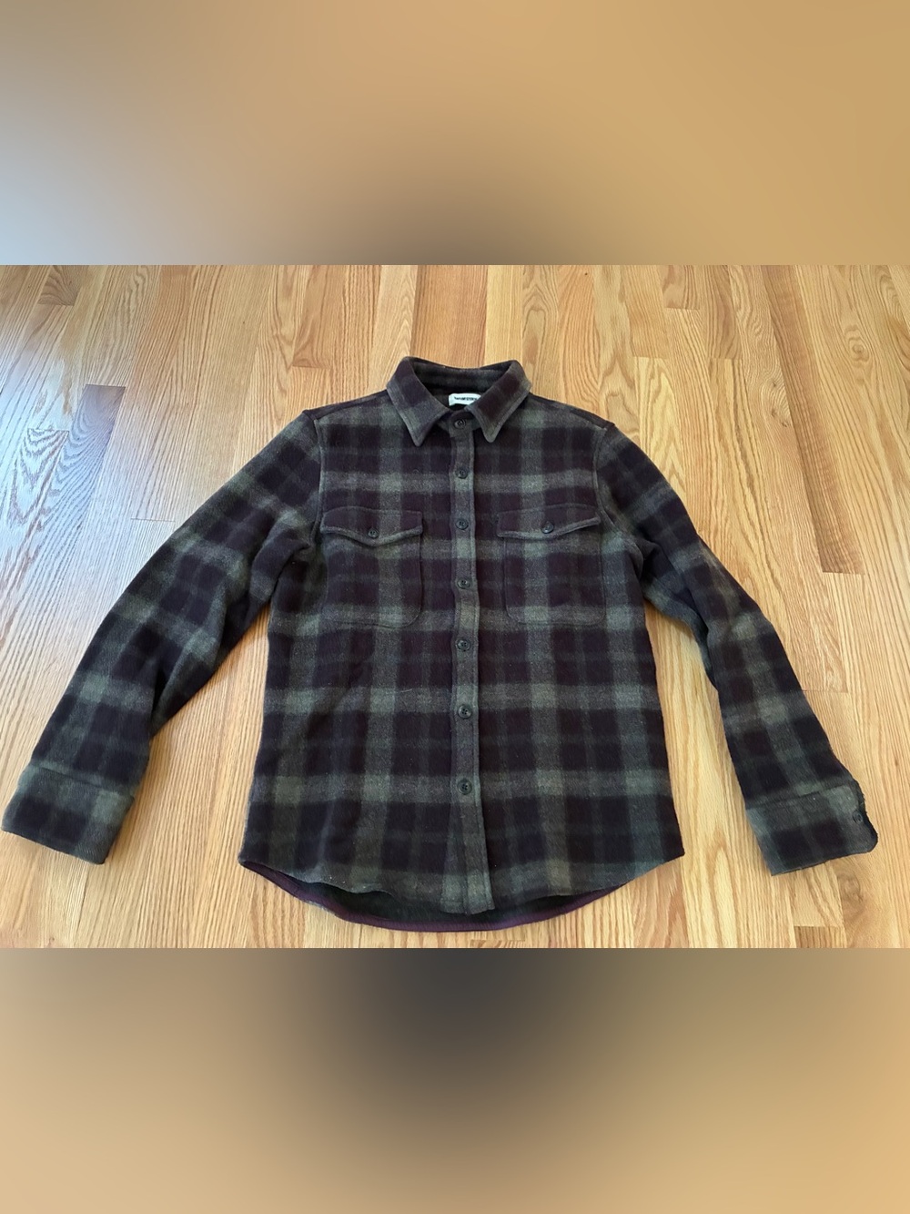 Taylor Stitch Maritime Shirt Jacket in Burgundy Plaid, size 38